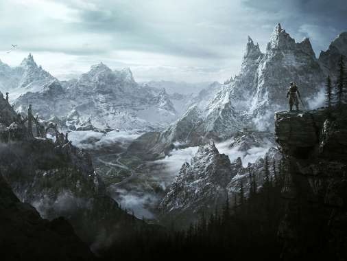 The Elder Scrolls 5: Skyrim Mobiele Horizontaal achtergrond