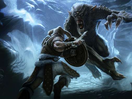 The Elder Scrolls 5: Skyrim Mobiele Horizontaal achtergrond