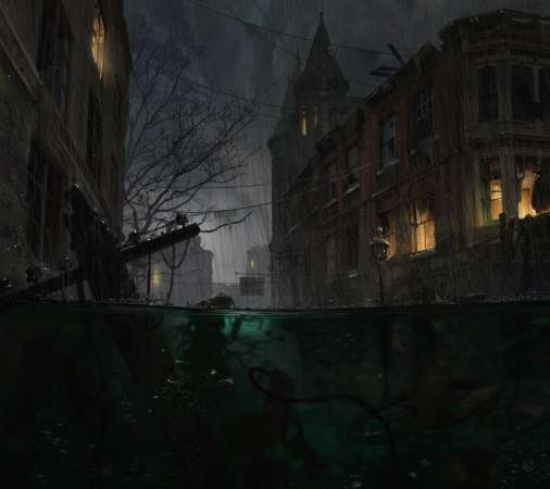 The Sinking City Mobiele Horizontaal achtergrond