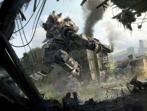 Titanfall Mobiele Horizontaal achtergrond