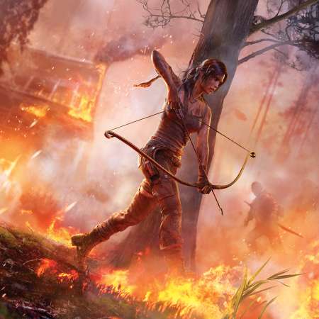 Tomb Raider Mobiele Horizontaal achtergrond