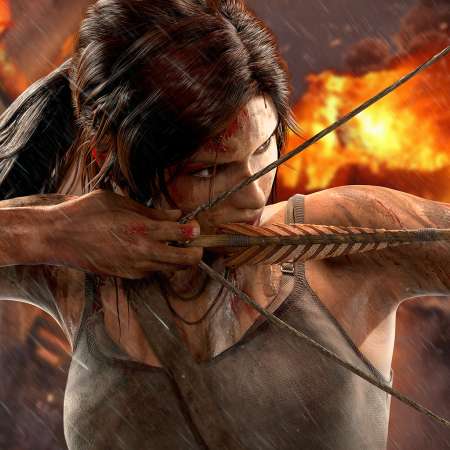 Tomb Raider Mobiele Horizontaal achtergrond