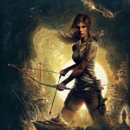 Tomb Raider Mobiele Horizontaal achtergrond