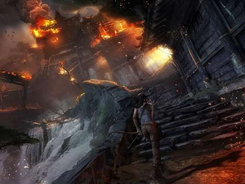 Tomb Raider Mobiele Horizontaal achtergrond