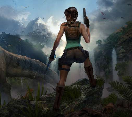 Tomb Raider 25th Anniversary Mobiele Horizontaal achtergrond