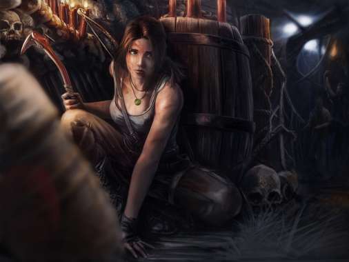 Tomb Raider fan art Mobiele Horizontaal achtergrond