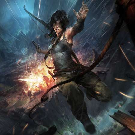 Tomb Raider fan art Mobiele Horizontaal achtergrond