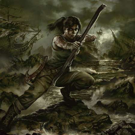 Tomb Raider fan art Mobiele Horizontaal achtergrond