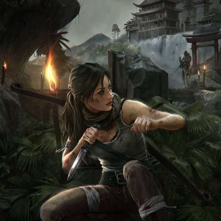 Tomb Raider fan art Mobiele Horizontaal achtergrond