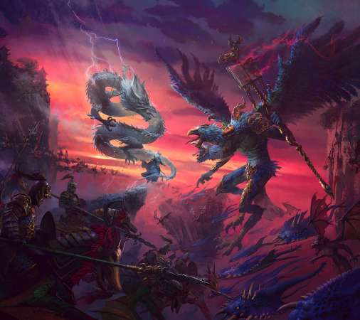 Total War: Warhammer 3 Mobiele Horizontaal achtergrond