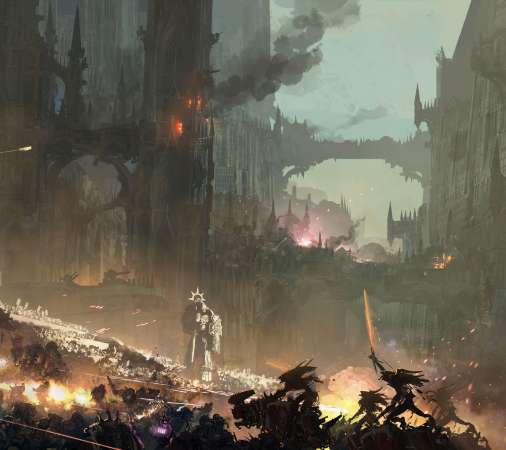 Warhammer 40,000 fan art Mobiele Horizontaal achtergrond