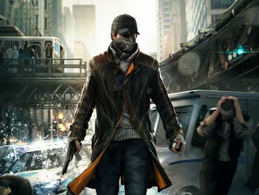 Watch Dogs Mobiele Horizontaal achtergrond