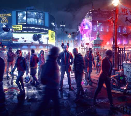 Watch Dogs: Legion Mobiele Horizontaal achtergrond