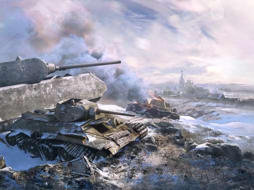 World of Tanks Mobiele Horizontaal achtergrond