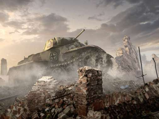 World of Tanks Mobiele Horizontaal achtergrond