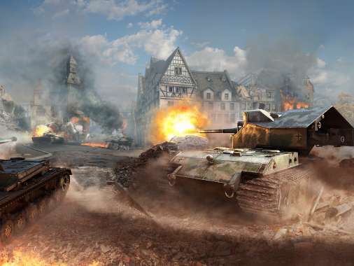 World of Tanks Mobiele Horizontaal achtergrond