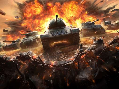 World of Tanks Mobiele Horizontaal achtergrond