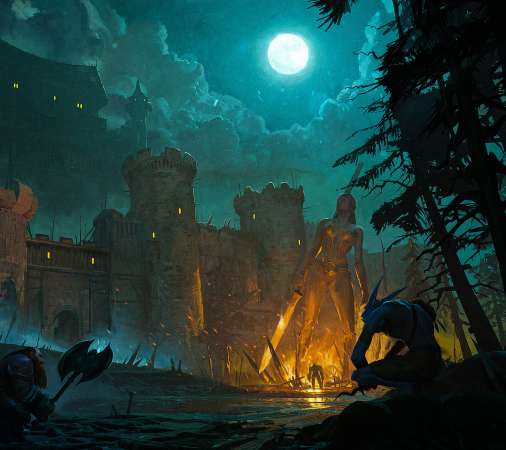 World of Warcraft fan art Mobiele Horizontaal achtergrond