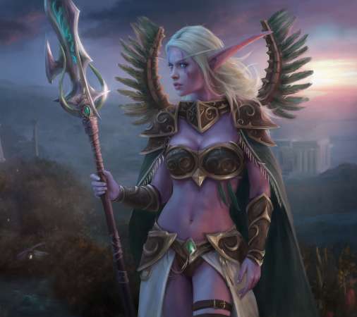 World of Warcraft fan art Mobiele Horizontaal achtergrond