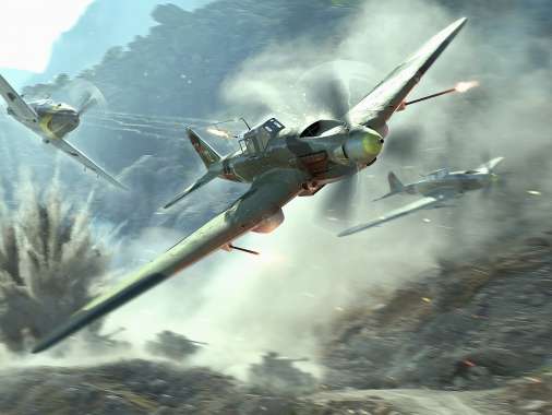 World of Warplanes Mobiele Horizontaal achtergrond