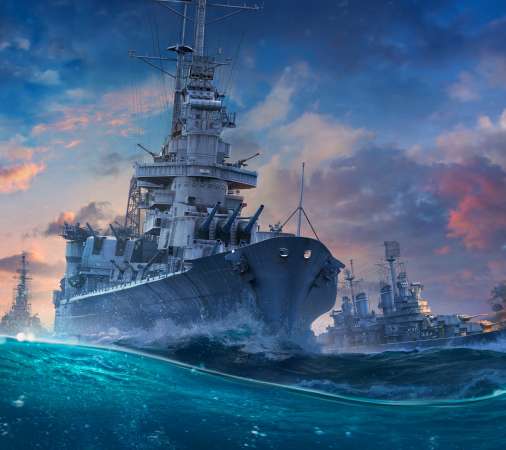 World of Warships Mobiele Horizontaal achtergrond