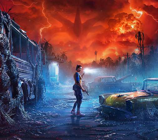 Far Cry 6 x Stranger Things Mobiele Horizontaal achtergrond