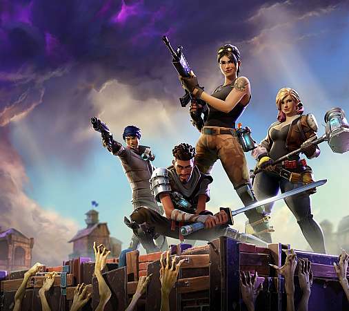 Fortnite Mobiele Horizontaal achtergrond