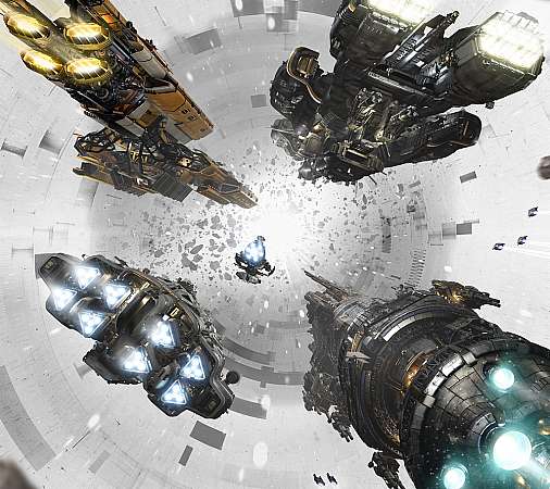 Fractured Space Mobiele Horizontaal achtergrond