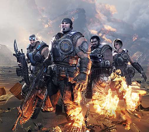 Gears of War 3 Mobiele Horizontaal achtergrond