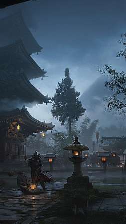 Ghost of Tsushima Mobiele Verticaal achtergrond