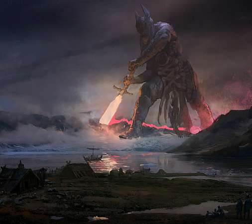God of War: Ragnarok Mobiele Horizontaal achtergrond