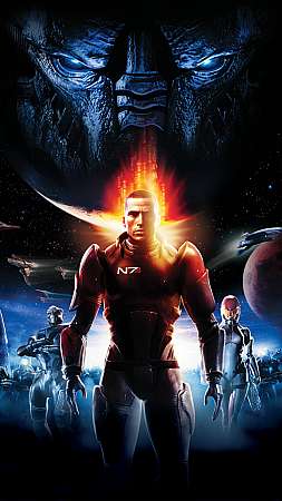 Mass Effect Mobiele Verticaal achtergrond