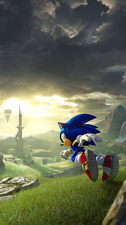 Sonic Frontiers Mobiele Verticaal achtergrond