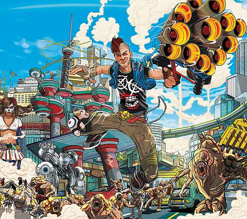 Sunset Overdrive Mobiele Horizontaal achtergrond