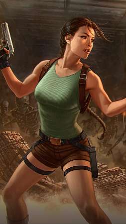 Tomb Raider 25th Anniversary Mobiele Verticaal achtergrond