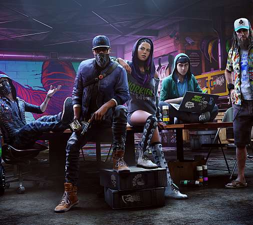 Watch Dogs 2 Mobiele Horizontaal achtergrond