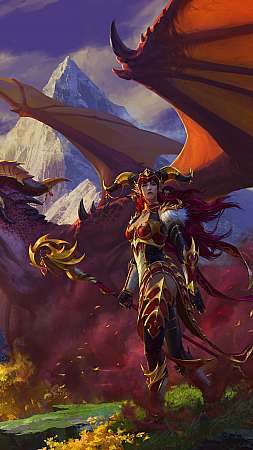 World of Warcraft: Dragonflight Mobiele Verticaal achtergrond