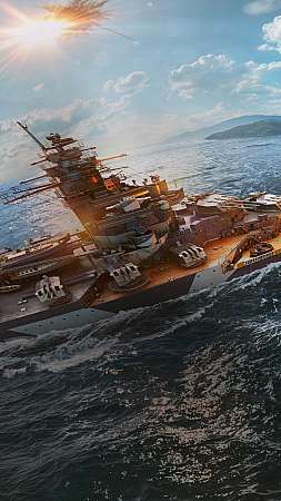 World of Warships Mobiele Verticaal achtergrond