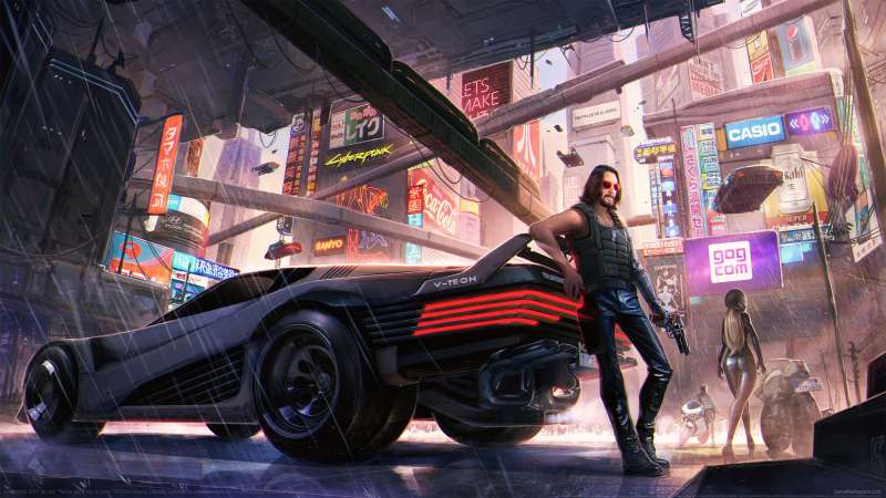 Cyberpunk 2077 fan art achtergrond