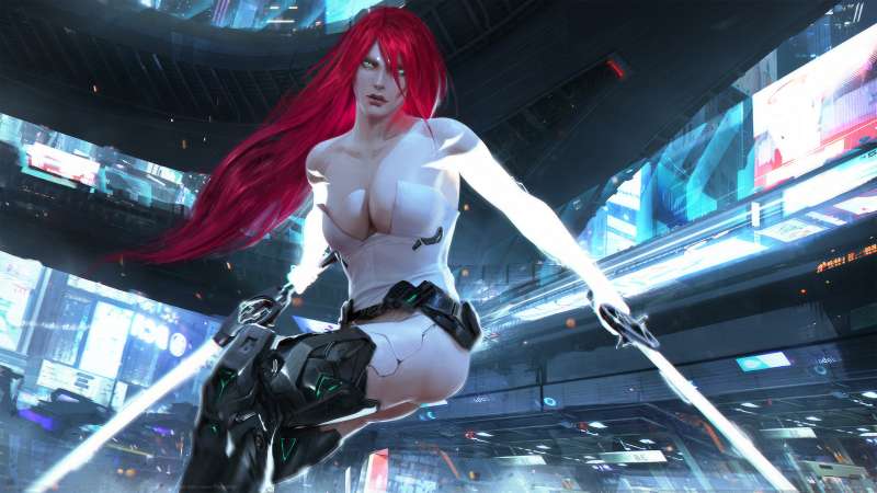 Cyberpunk 2077 fan art Hintergrundbild