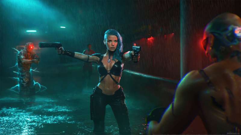 Cyberpunk 2077 fan art achtergrond