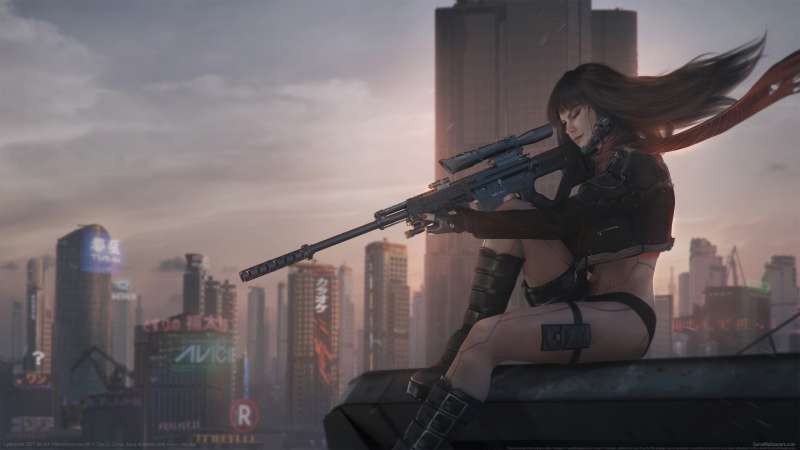 Cyberpunk 2077 fan art achtergrond