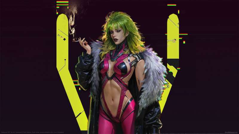 Cyberpunk 2077 fan art achtergrond