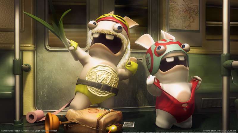 Rayman Raving Rabbids TV Party achtergrond