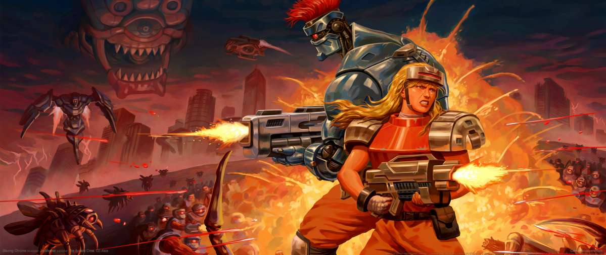 Blazing Chrome achtergrond