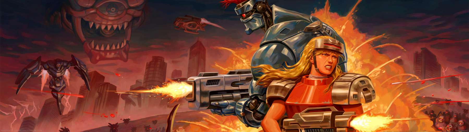 Blazing Chrome achtergrond