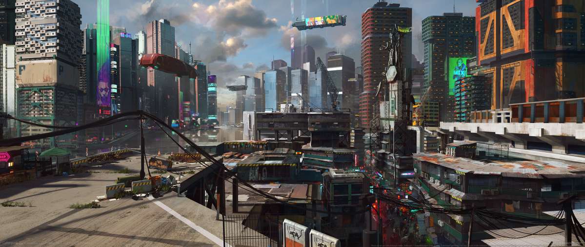 Cyberpunk 2077 ultrawide achtergrond 35
