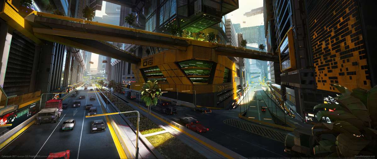 Cyberpunk 2077 ultrawide achtergrond 54