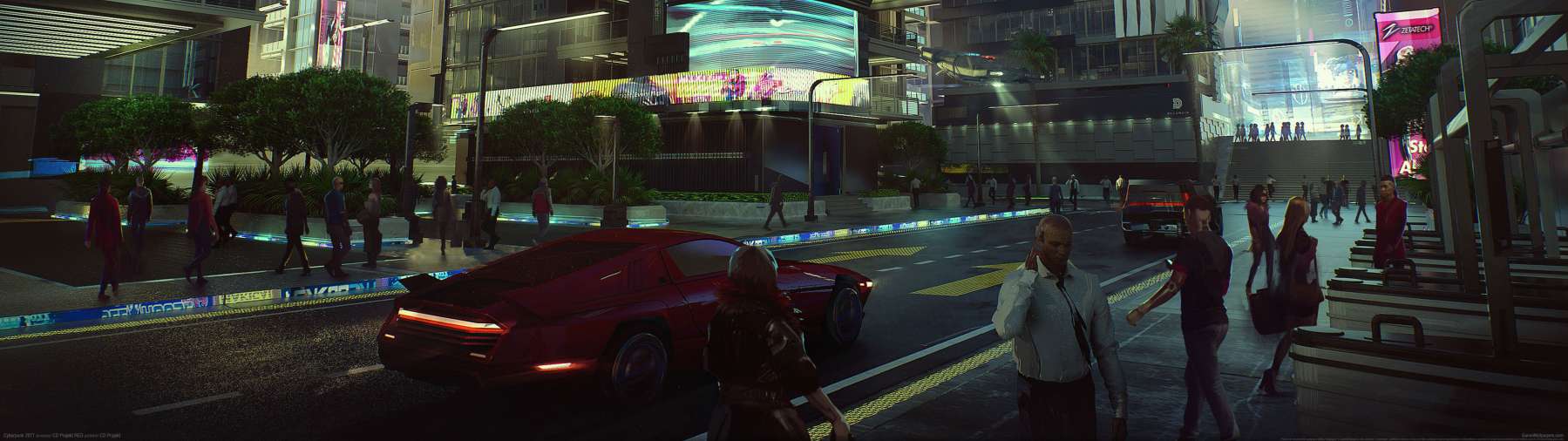 Cyberpunk 2077 superwide wallpaper or background 56