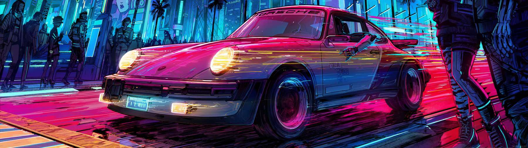 Cyberpunk 2077 superwide achtergrond 64
